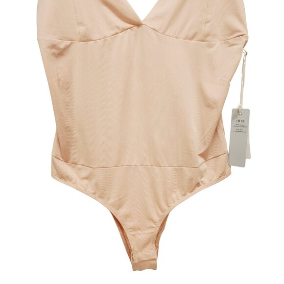 Womens Peach Spaghetti Strap Bodysuit By Iris Size Medium - Picture 5 of 8
